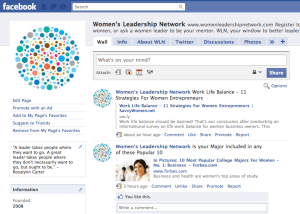 Image of Facebook for Doral Bank Women's Leadership Network. 