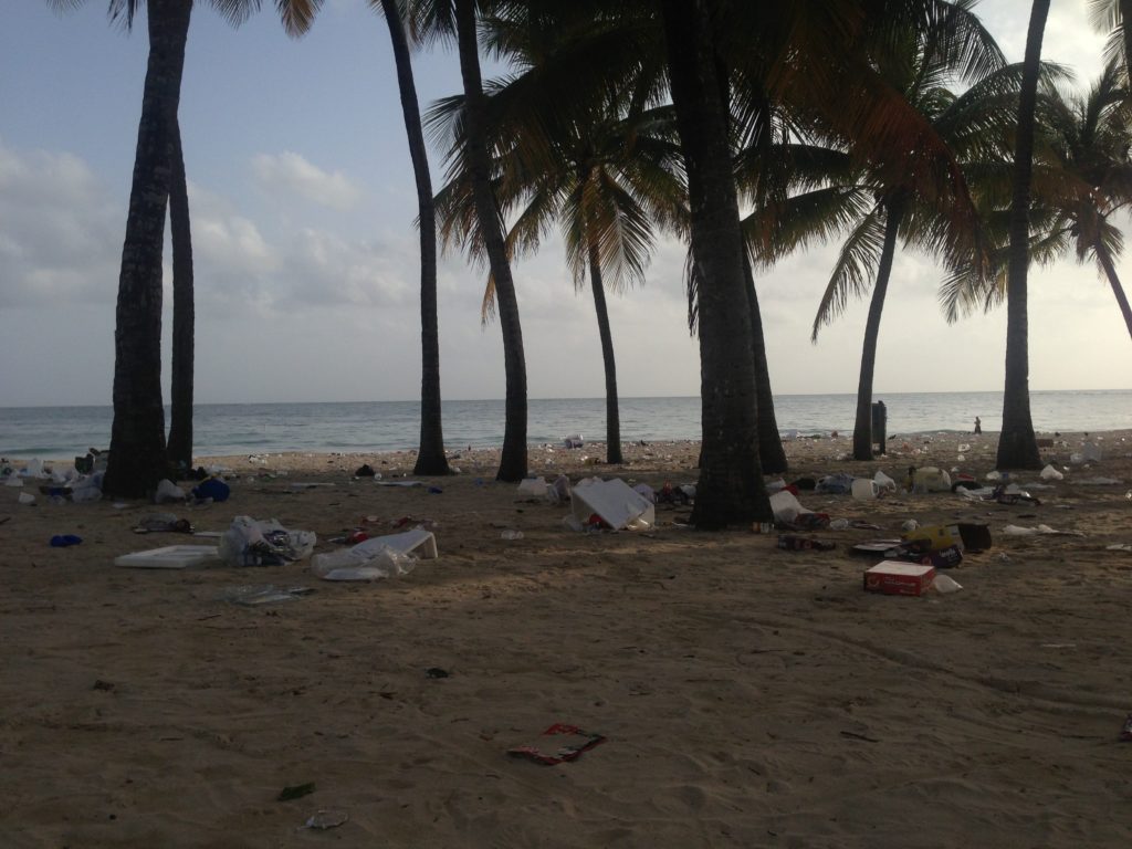 Isla Verde Beach trash