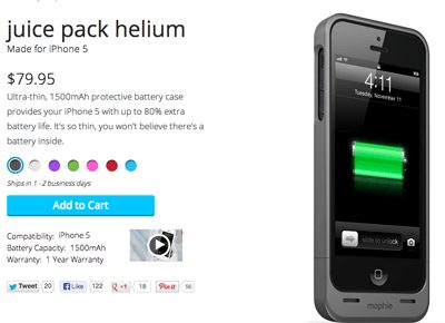 Juice Pack Helium for Mophie