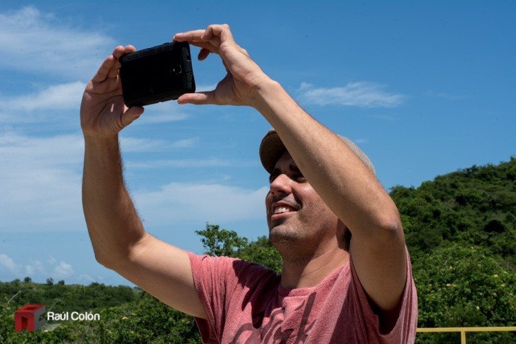 Juan taking a panoramic of Culebra
