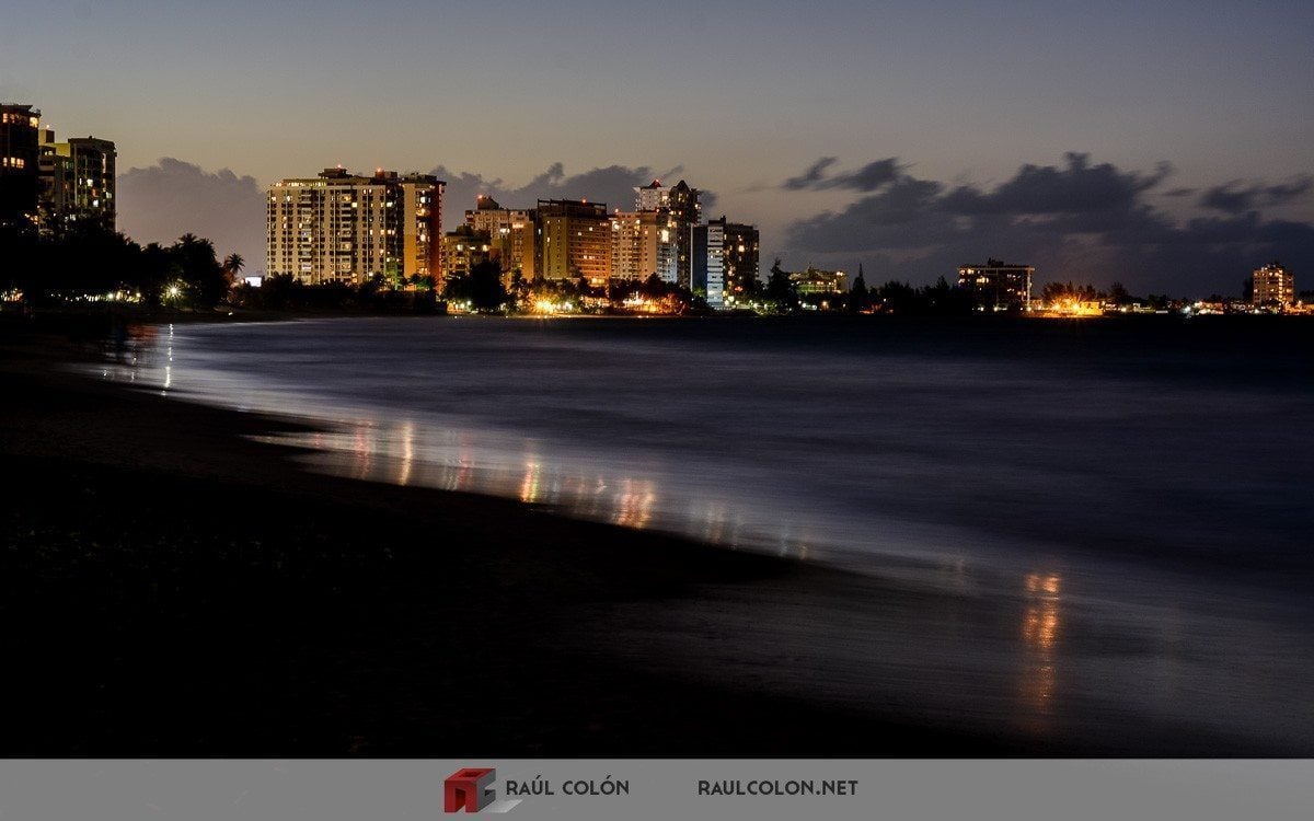 The Moon Rays reflecting over Isla Verde's Coast. http://raulj.com/1ByrgH1