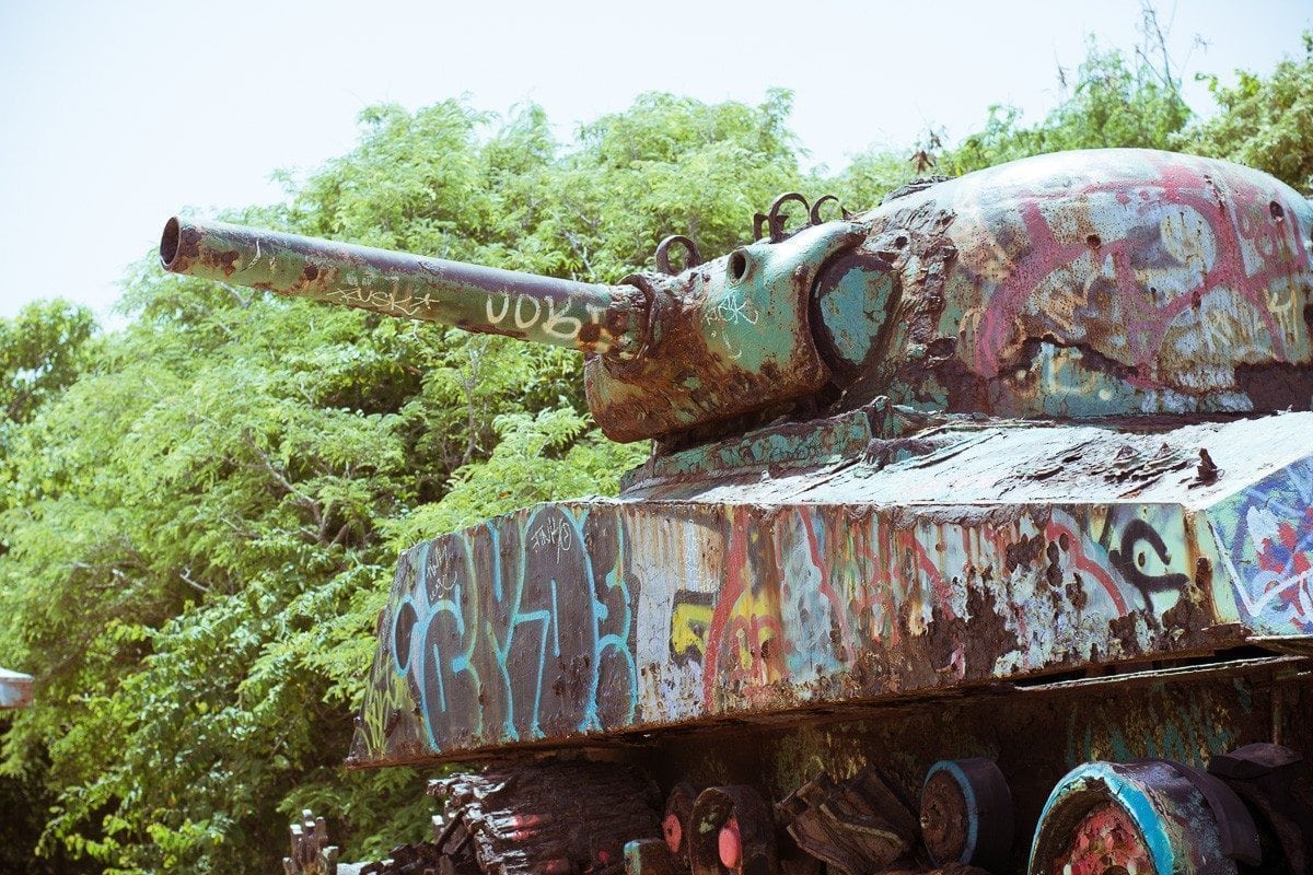 Tank in Culebra, Puerto Rico