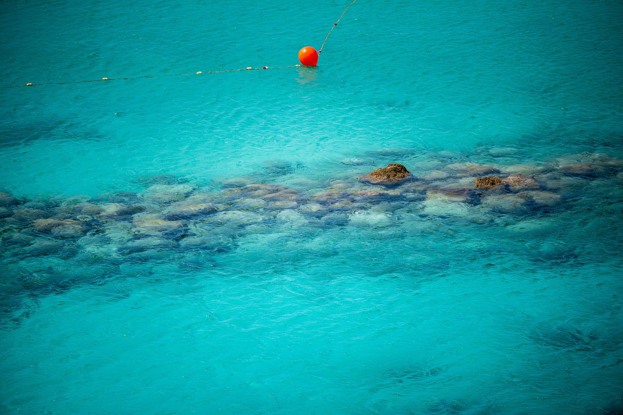 Scenic view of the bay at Castaway Cay taken from a Disney cruise.