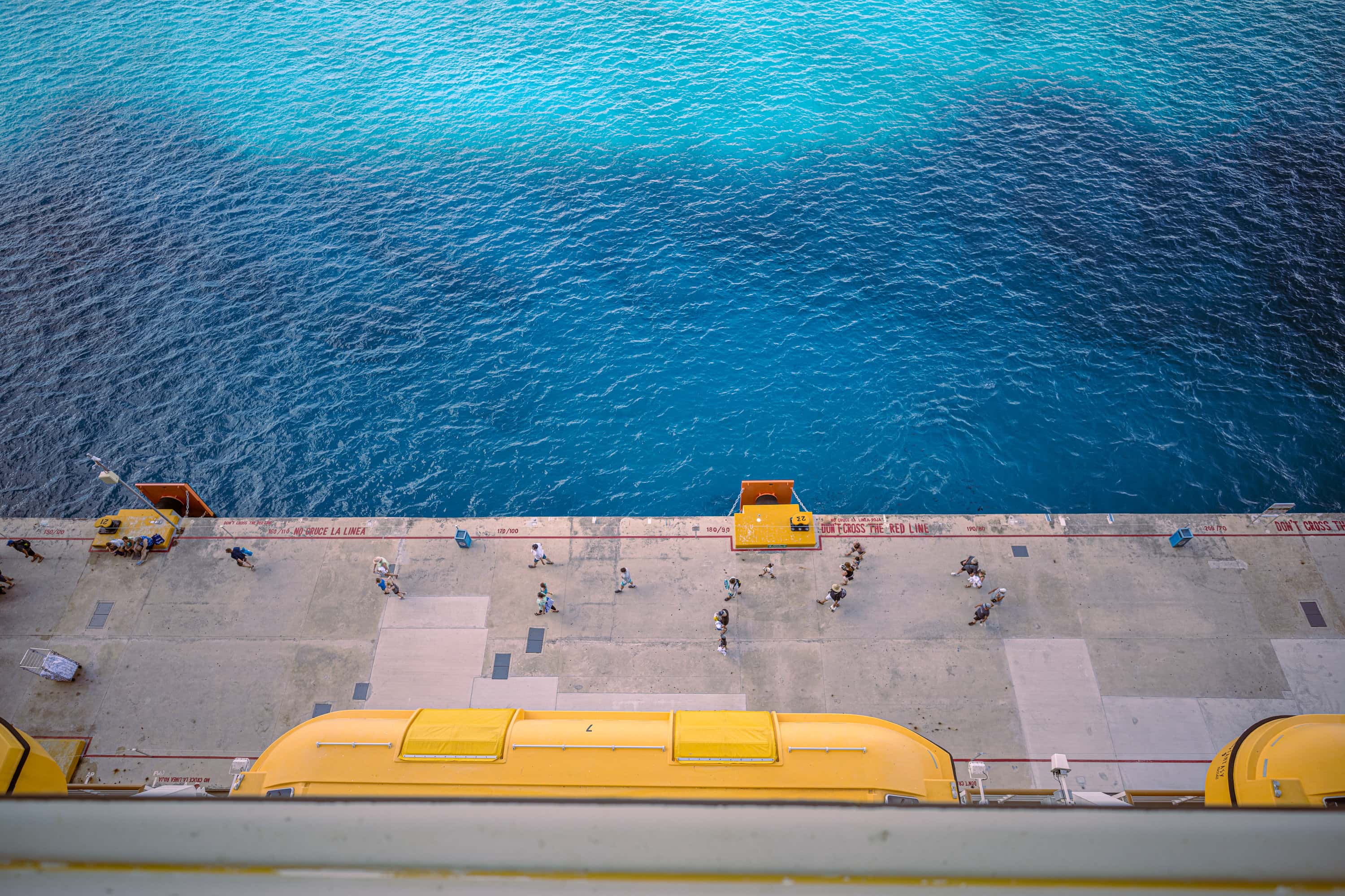 Dock at Cozumel from the Perspective of Disney Fantasy Cruise Verandah