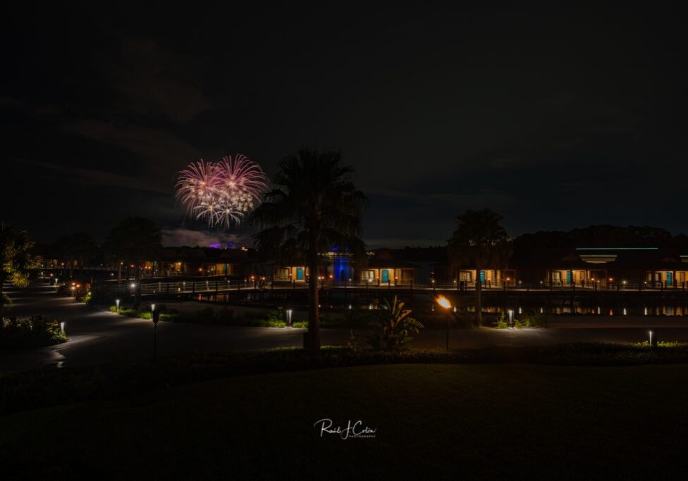 View of Fireworks of Magic Kingdom from Disney's Polynesian Resort