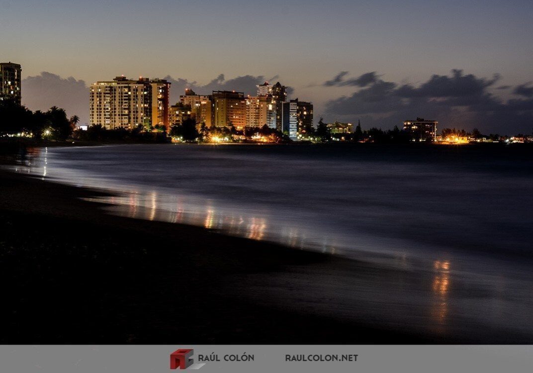 The Moon Rays reflecting over Isla Verde's Coast. http://raulj.com/1ByrgH1