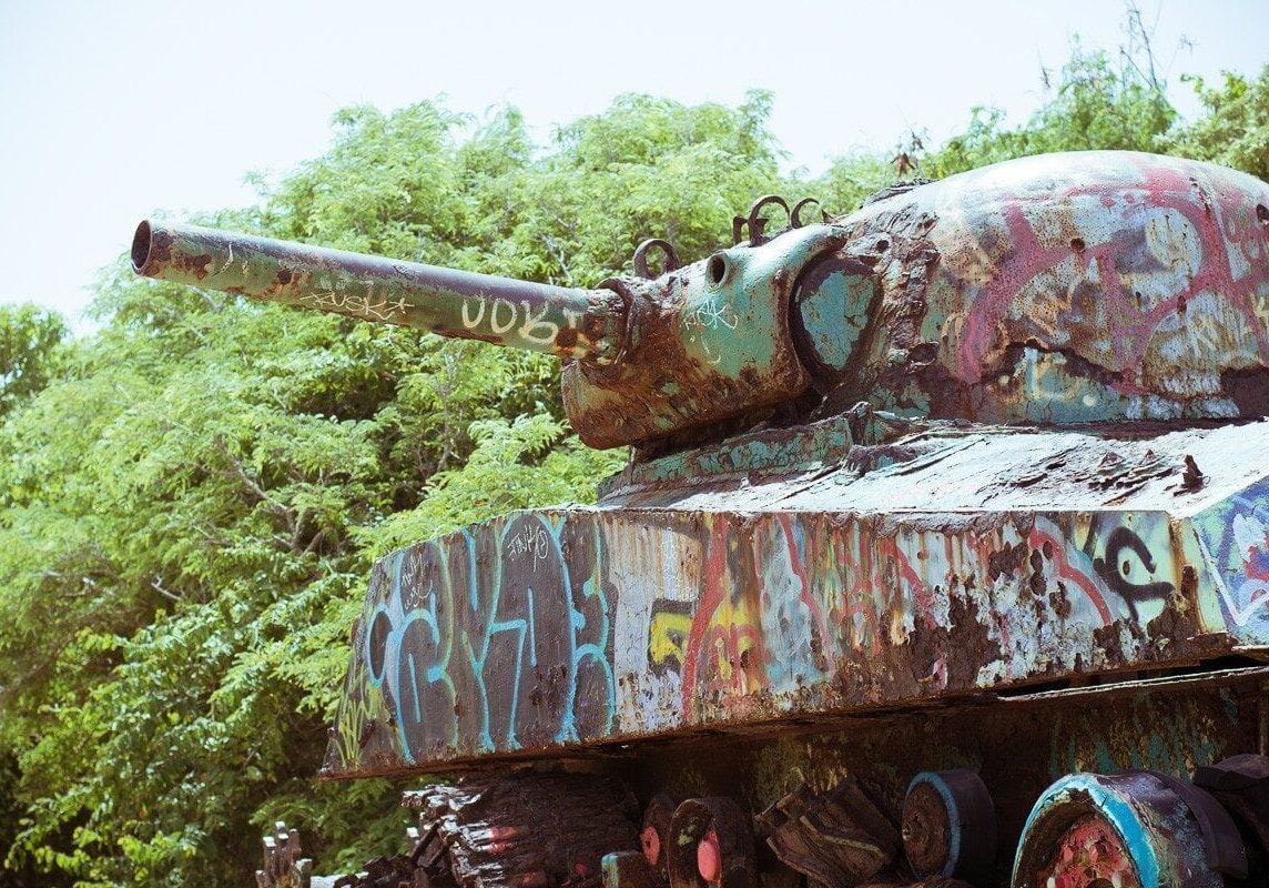 Tank in Culebra, Puerto Rico