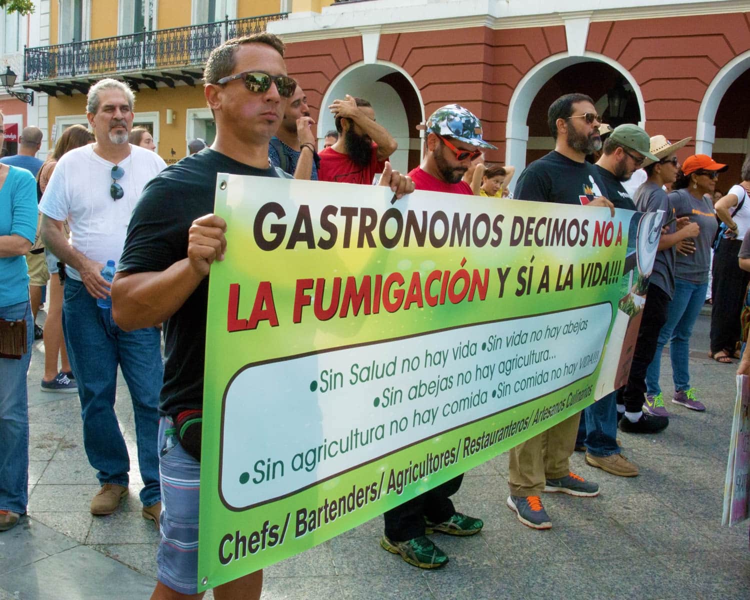 Demonstration against Naled Aerial Fumigation held on July 6, 2016.